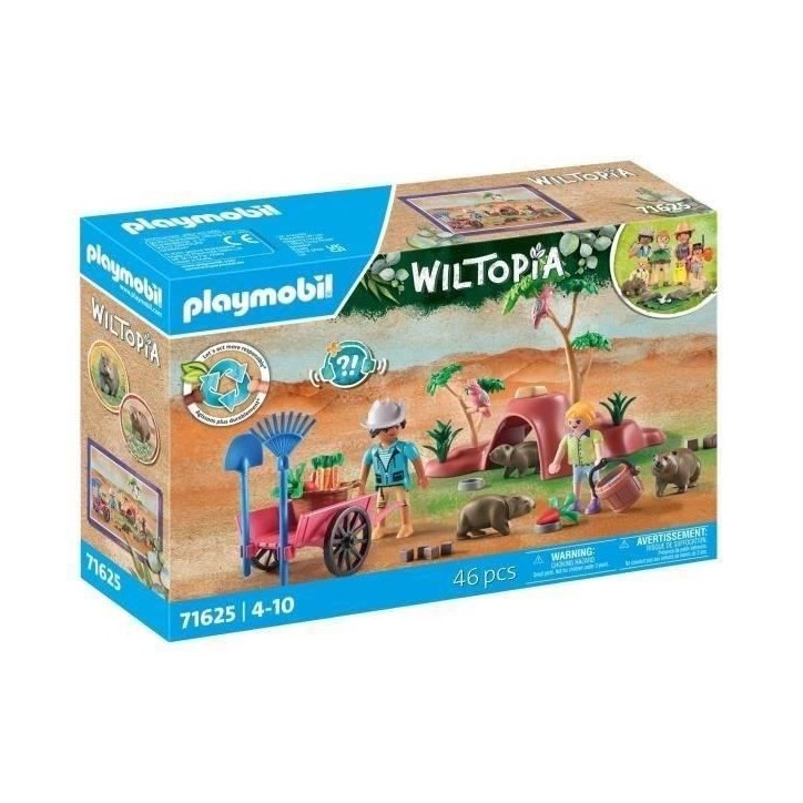 PLAYMOBIL 71625 Terriers de wombats, Wiltopia, 47 pieces, Des 4 ans