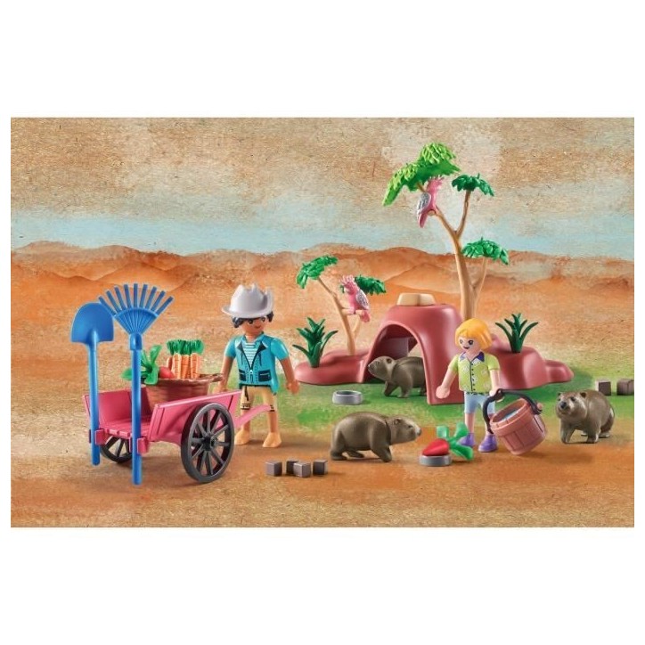 PLAYMOBIL 71625 Terriers de wombats, Wiltopia, 47 pieces, Des 4 ans