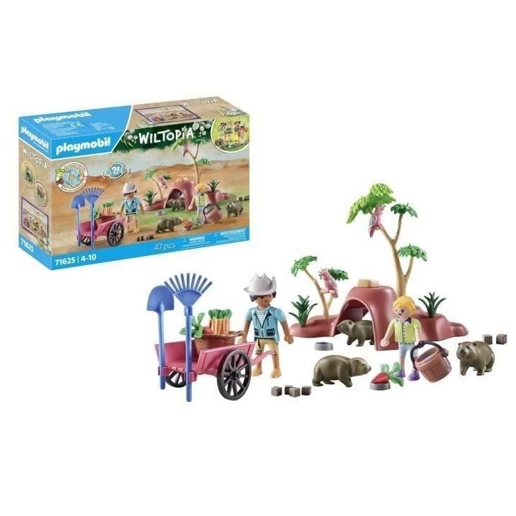 PLAYMOBIL 71625 Terriers de wombats, Wiltopia, 47 pieces, Des 4 ans