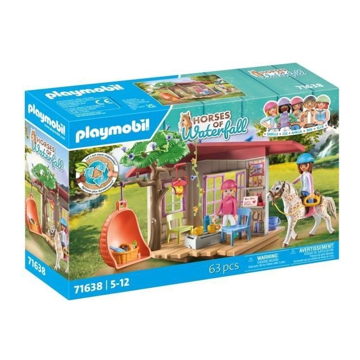 PLAYMOBIL 71638 Espace détente cavalieres, Horses of Waterfall, 63 pieces, Des 4 ans