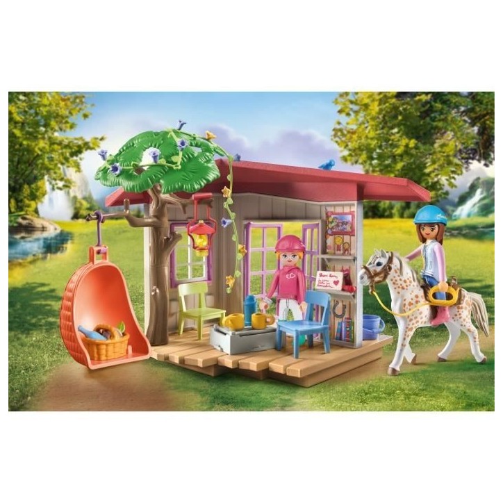 PLAYMOBIL 71638 Espace détente cavalieres, Horses of Waterfall, 63 pieces, Des 4 ans