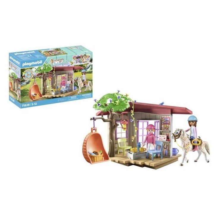 PLAYMOBIL 71638 Espace détente cavalieres, Horses of Waterfall, 63 pieces, Des 4 ans