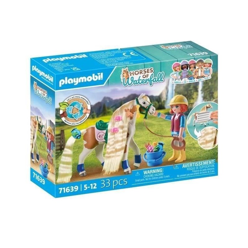 PLAYMOBIL 71639 Ellie avec cheval, Horses of Waterfall, 33 pieces, Des PLAYMOBIL 71639 Ellie avec cheval, Horses of Waterfall, 33 pieces, Des