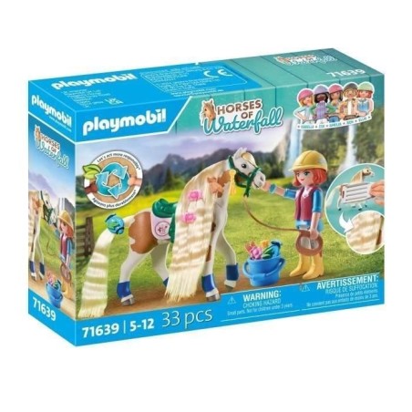 PLAYMOBIL 71639 Ellie avec cheval, Horses of Waterfall, 33 pieces, Des