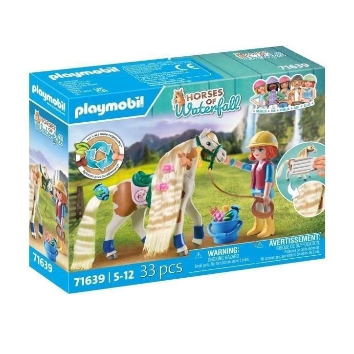 PLAYMOBIL 71639 Ellie avec cheval, Horses of Waterfall, 33 pieces, Des 4 ans