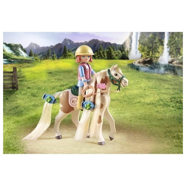 PLAYMOBIL 71639 Ellie avec cheval, Horses of Waterfall, 33 pieces, Des 4 ans