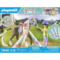 PLAYMOBIL 71640 Cavaliere avec criniere de cheval a colorier, Horses o