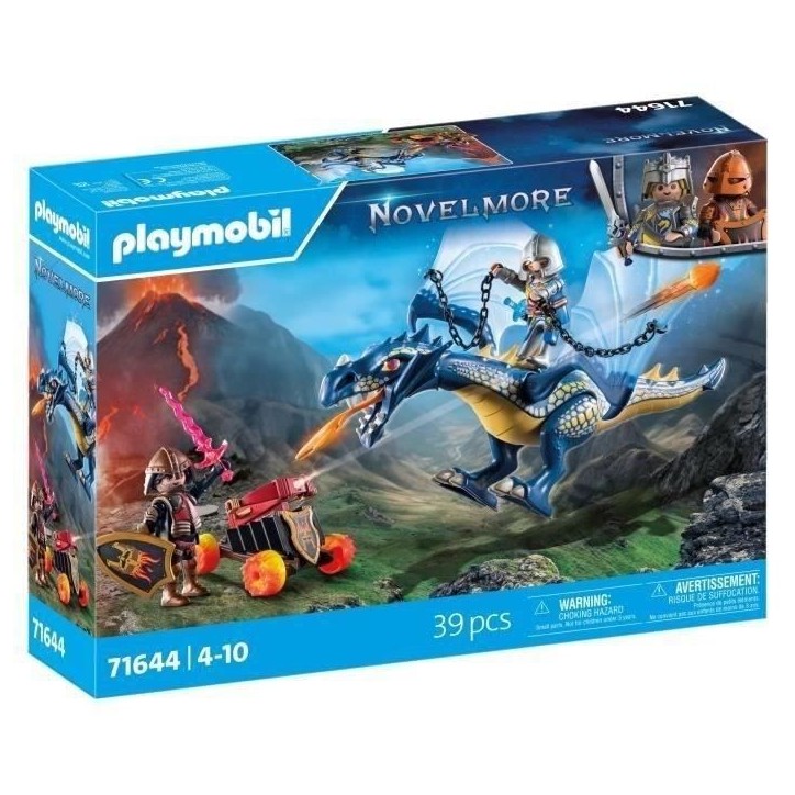 PLAYMOBIL 71644 Combattants avec dragons et canon, Novelmore, Dragon, 39 pieces, Des 4 ans PLAYMOBIL 71644 Combattants avec dragons et canon, Novelmore, Dragon, 39 pieces, Des 4 ans