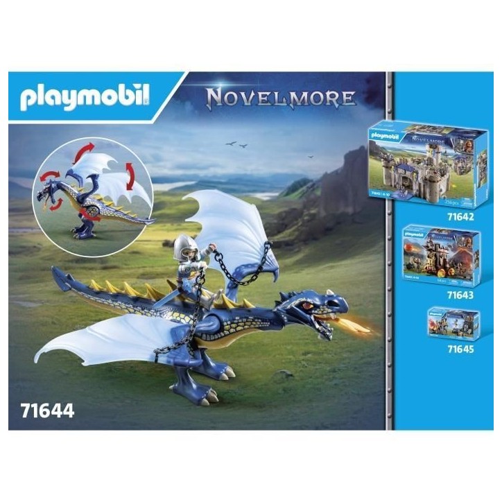 PLAYMOBIL 71644 Combattants avec dragons et canon, Novelmore, Dragon, 39 pieces, Des 4 ans PLAYMOBIL 71644 Combattants avec dragons et canon, Novelmore, Dragon, 39 pieces, Des 4 ans