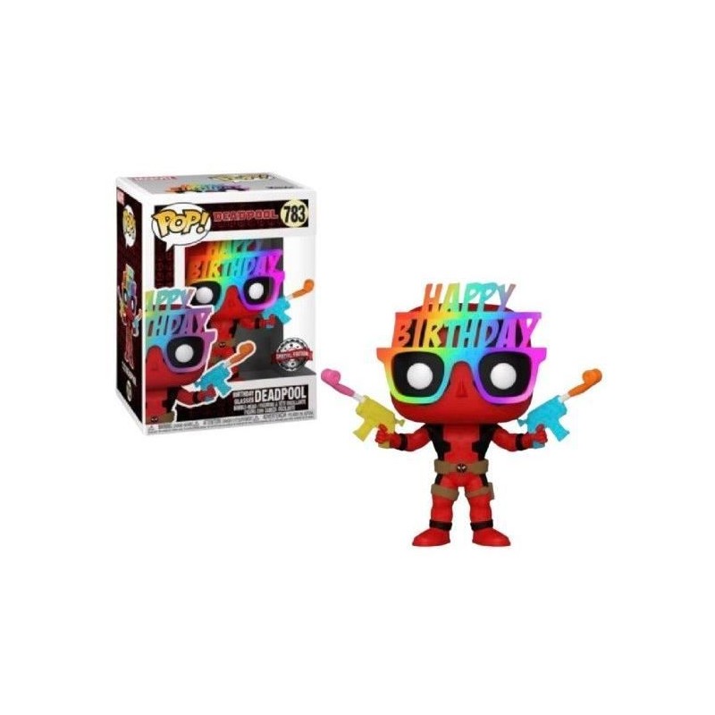 Figurine Funko Pop! Marvel : Deadpool Birthday Glasses – Tete oscill Figurine Funko Pop! Marvel : Deadpool Birthday Glasses – Tete oscill