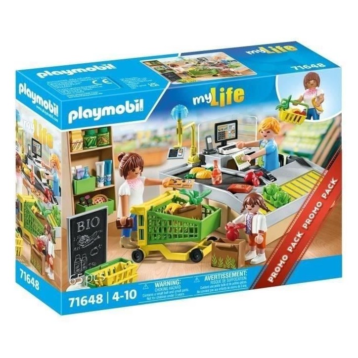 PLAYMOBIL 71648 Caisse de paiement supermarché, My Life le shopping, Promo Pack, 65 pieces, Des 4 ans PLAYMOBIL 71648 Caisse de paiement supermarché, My Life le shopping, Promo Pack, 65 pieces, Des 4 ans