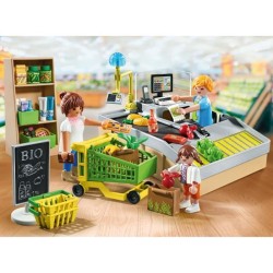 PLAYMOBIL 71648 Caisse de paiement supermarché, My Life le shopping,