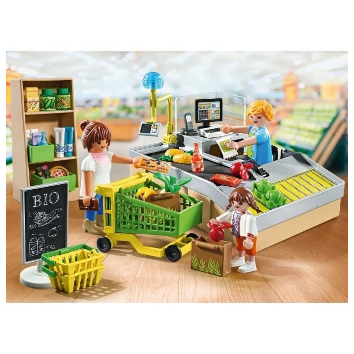 PLAYMOBIL 71648 Caisse de paiement supermarché, My Life le shopping, Promo Pack, 65 pieces, Des 4 ans PLAYMOBIL 71648 Caisse de paiement supermarché, My Life le shopping, Promo Pack, 65 pieces, Des 4 ans