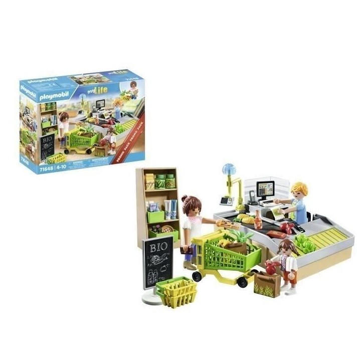 PLAYMOBIL 71648 Caisse de paiement supermarché, My Life le shopping, Promo Pack, 65 pieces, Des 4 ans PLAYMOBIL 71648 Caisse de paiement supermarché, My Life le shopping, Promo Pack, 65 pieces, Des 4 ans