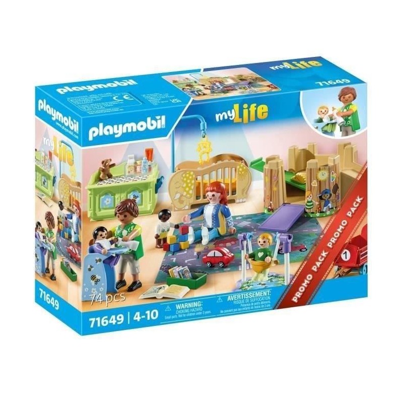 PLAYMOBIL 71649 Assistante maternelle bébé, My Life, Promo Pack, 74