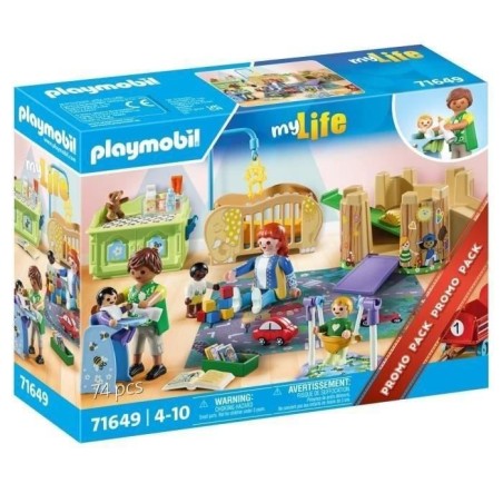 PLAYMOBIL 71649 Assistante maternelle bébé, My Life, Promo Pack, 74