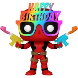 Figurine Funko Pop! Marvel : Deadpool Birthday Glasses – Tete oscill