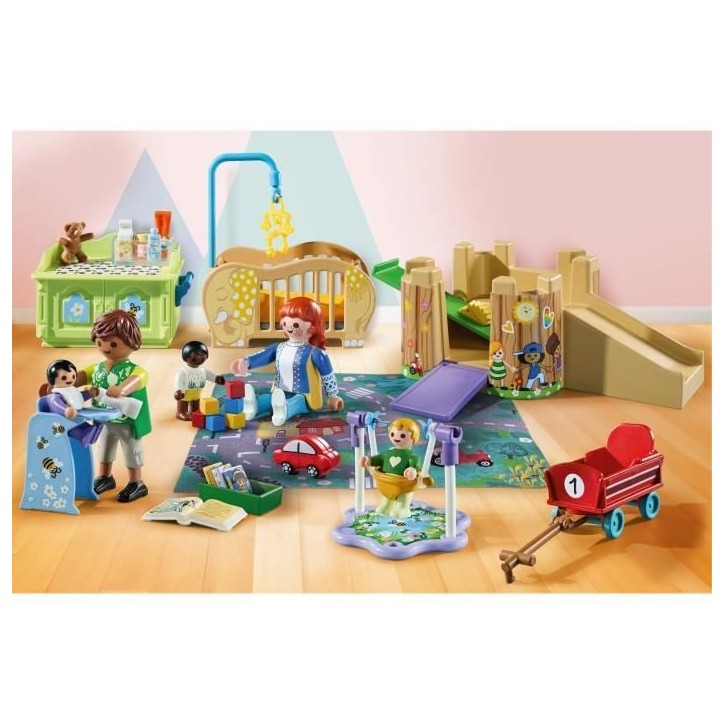 PLAYMOBIL 71649 Assistante maternelle bébé, My Life, Promo Pack, 74 pieces, Des 4 ans