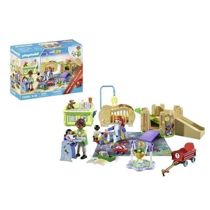 PLAYMOBIL 71649 Assistante maternelle bébé, My Life, Promo Pack, 74 pieces, Des 4 ans