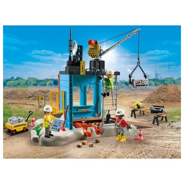 PLAYMOBIL 71650 Ouvriers et chantier, My Life la construction, 138 pieces, Promo Pack, Des 4 ans PLAYMOBIL 71650 Ouvriers et chantier, My Life la construction, 138 pieces, Promo Pack, Des 4 ans