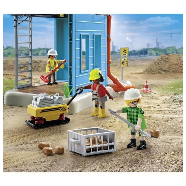 PLAYMOBIL 71650 Ouvriers et chantier, My Life la construction, 138 pieces, Promo Pack, Des 4 ans PLAYMOBIL 71650 Ouvriers et chantier, My Life la construction, 138 pieces, Promo Pack, Des 4 ans