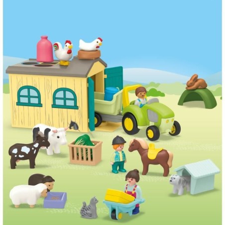 PLAYMOBIL Junior 71656 Ferme tracteur et animaux, personnages, Pour bébé et enfant, Des 18 mois