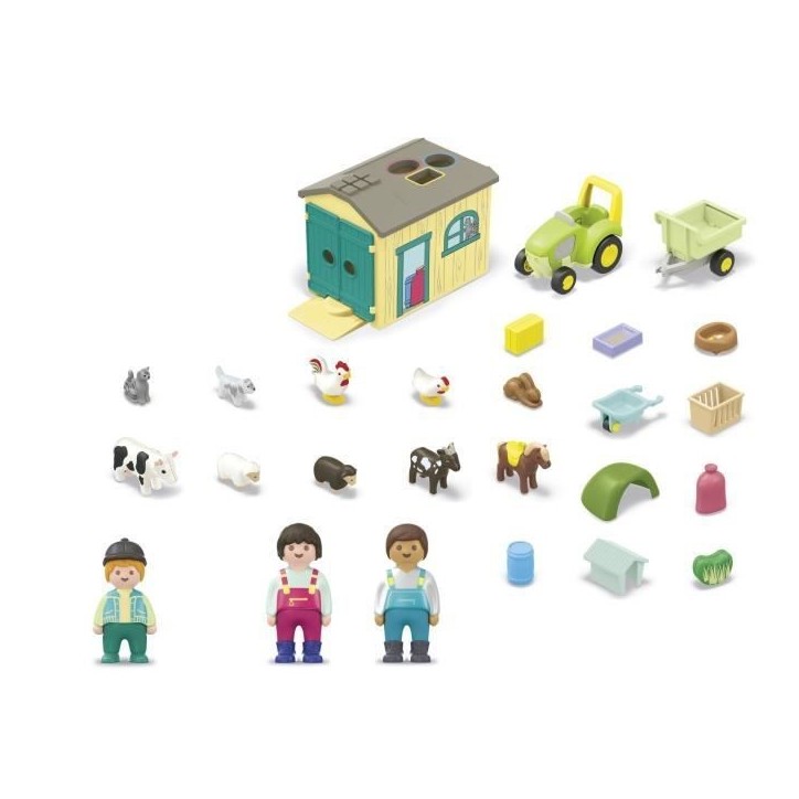 PLAYMOBIL Junior 71656 Ferme tracteur et animaux, personnages, Pour bébé et enfant, Des 18 mois PLAYMOBIL Junior 71656 Ferme tracteur et animaux, personnages, Pour bébé et enfant, Des 18 mois