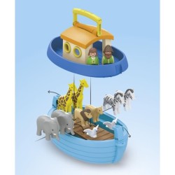 PLAYMOBIL Junior 71681 Arche de Noé transportable, 15 pieces, Compren