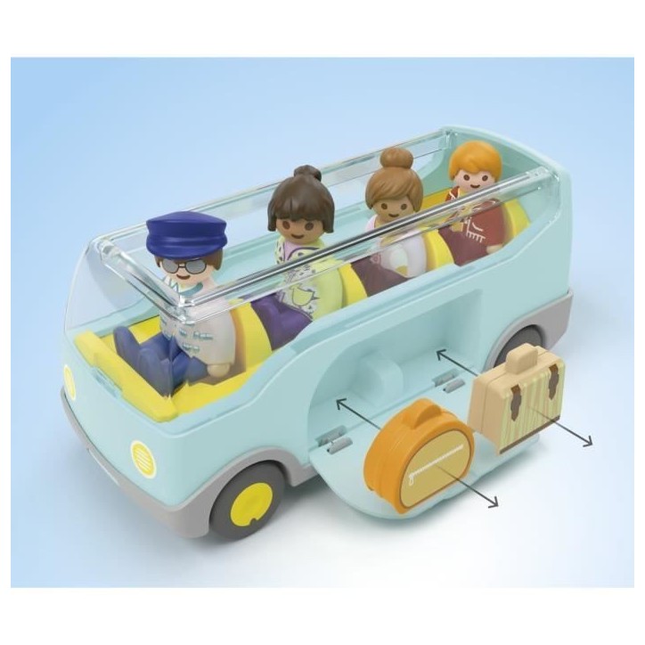 PLAYMOBIL Junior 71682 Autocar de voyage, Des 12 mois PLAYMOBIL Junior 71682 Autocar de voyage, Des 12 mois
