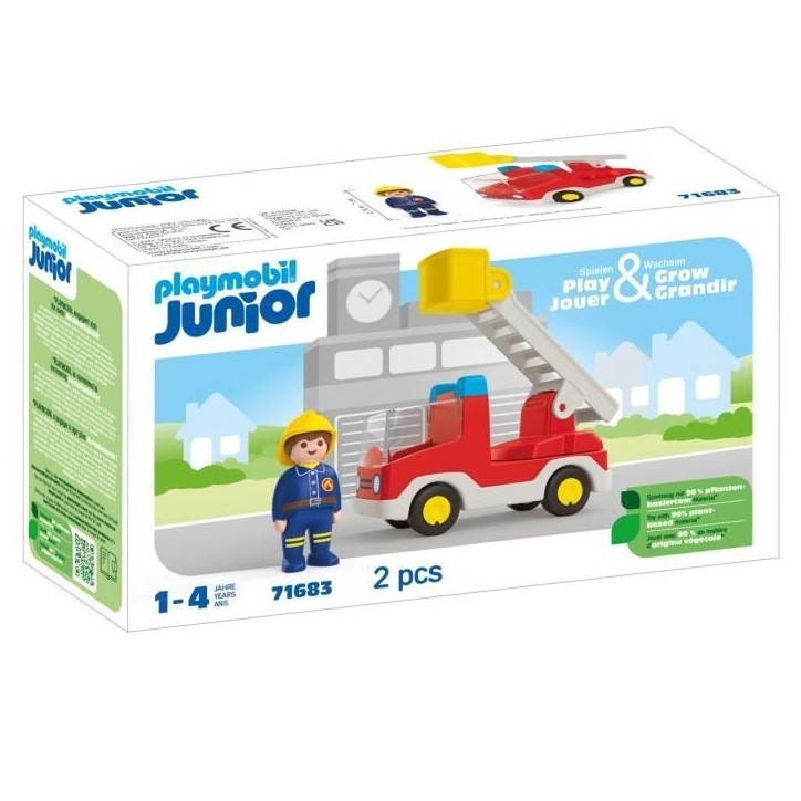 PLAYMOBIL Junior 71683 Camion de pompier, Des 12 mois PLAYMOBIL Junior 71683 Camion de pompier, Des 12 mois