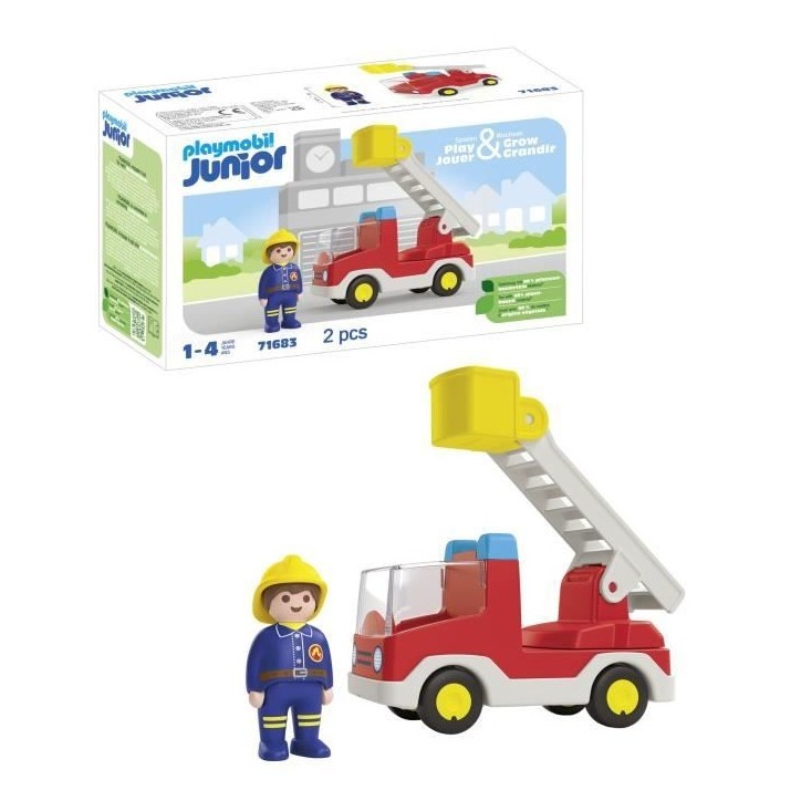 PLAYMOBIL Junior 71683 Camion de pompier, Des 12 mois PLAYMOBIL Junior 71683 Camion de pompier, Des 12 mois