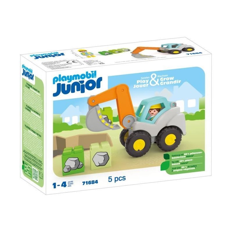 PLAYMOBIL Junior 71684 Pelleteuse, Pour bébé, Des 12 mois PLAYMOBIL Junior 71684 Pelleteuse, Pour bébé, Des 12 mois