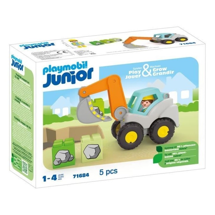 PLAYMOBIL Junior 71684 Pelleteuse, Pour bébé, Des 12 mois PLAYMOBIL Junior 71684 Pelleteuse, Pour bébé, Des 12 mois