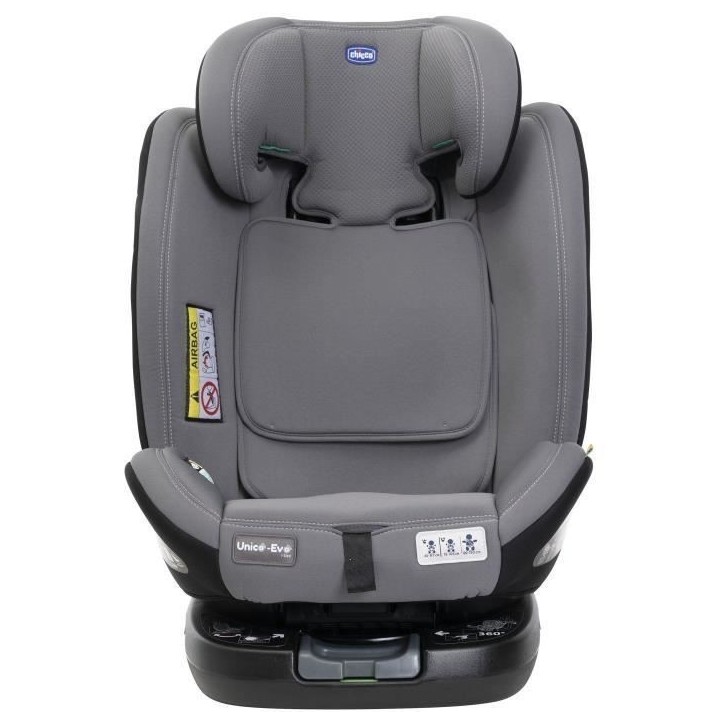 Siege-auto - CHICCO - UNICO EVO - Groupe 0/1/2/3 - I-Size - Inclinable - Réducteur - Grey Black