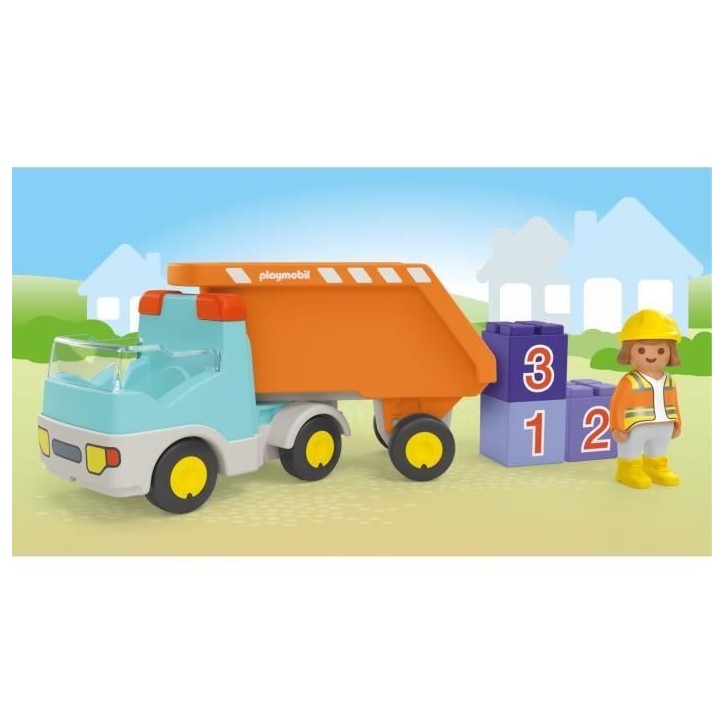 PLAYMOBIL Junior 71685 Camion benne, Des 12 mois PLAYMOBIL Junior 71685 Camion benne, Des 12 mois
