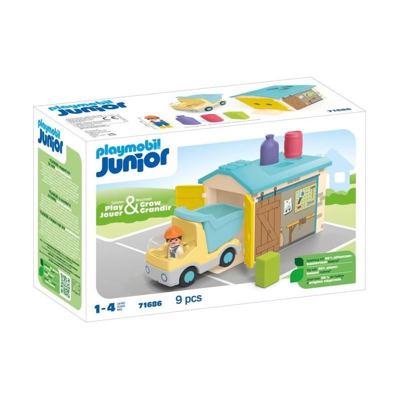 PLAYMOBIL Junior 71686 Ouvrier camion et garage, Disney, Des 12 mois PLAYMOBIL Junior 71686 Ouvrier camion et garage, Disney, Des 12 mois