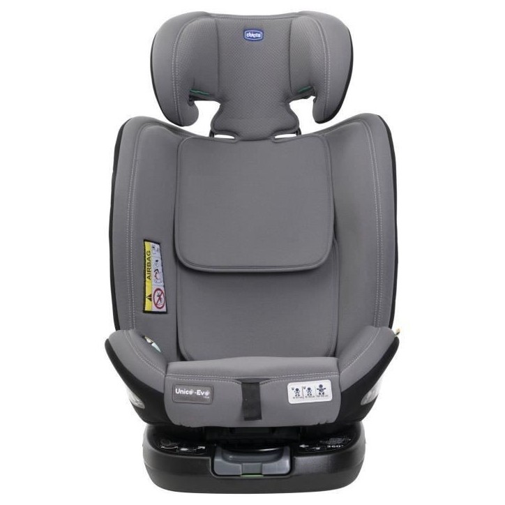 Siege-auto - CHICCO - UNICO EVO - Groupe 0/1/2/3 - I-Size - Inclinable - Réducteur - Grey Black