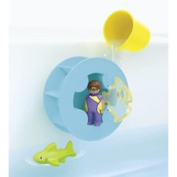 PLAYMOBIL Junior 71688 Roue aquatique avec bébé requin, Jouet pour l
