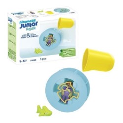 PLAYMOBIL Junior 71688 Roue aquatique avec bébé requin, Jouet pour l