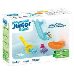 PLAYMOBIL Junior 71689 Toboggan aquatique et animaux marins, Jouet pou
