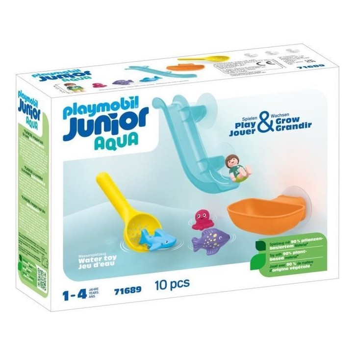 PLAYMOBIL Junior 71689 Toboggan aquatique et animaux marins, Jouet pour le bain, Des 18 mois PLAYMOBIL Junior 71689 Toboggan aquatique et animaux marins, Jouet pour le bain, Des 18 mois