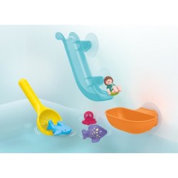 PLAYMOBIL Junior 71689 Toboggan aquatique et animaux marins, Jouet pou