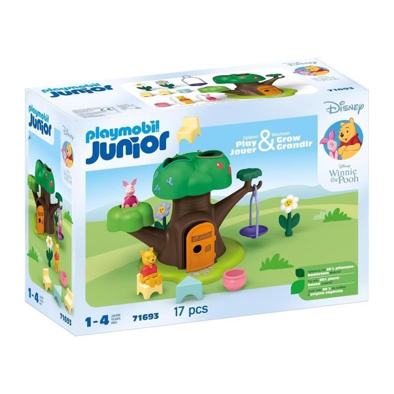 PLAYMOBIL Junior 71693 Winnie l'ourson et Porcinet avec cabane, 17 pie PLAYMOBIL Junior 71693 Winnie l'ourson et Porcinet avec cabane, 17 pie