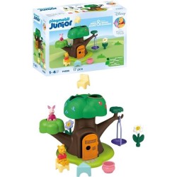 PLAYMOBIL Junior 71693 Winnie l'ourson et Porcinet avec cabane, 17 pie