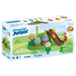 PLAYMOBIL Junior 71694 Winnie l'ourson et Tigrou avec jardin d'abeille