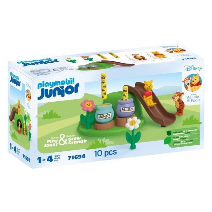 PLAYMOBIL Junior 71694 Winnie l'ourson et Tigrou avec jardin d'abeilles, Junior & Disney, Des 12 mois
