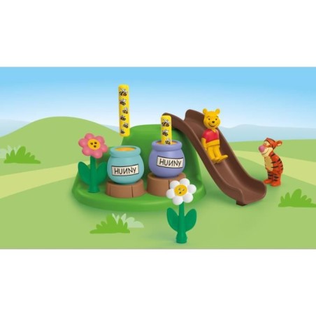 PLAYMOBIL Junior 71694 Winnie l'ourson et Tigrou avec jardin d'abeilles, Junior & Disney, Des 12 mois