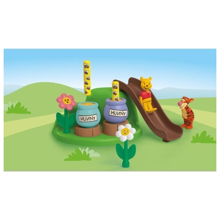 PLAYMOBIL Junior 71694 Winnie l'ourson et Tigrou avec jardin d'abeilles, Junior & Disney, Des 12 mois