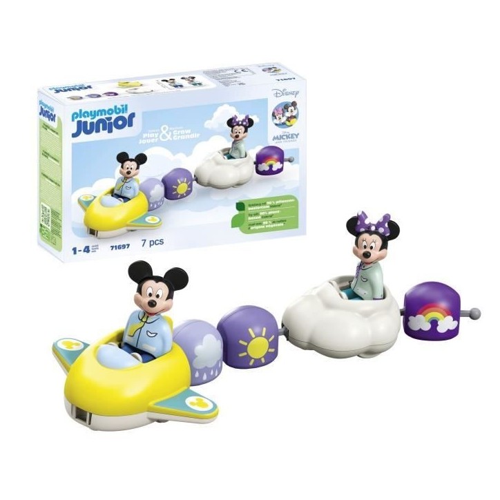 PLAYMOBIL Junior 71697 Train des nuages de Mickey et Minnie, Junior & Disney, Comprend Minnie, Mickey, Des 12 mois PLAYMOBIL Junior 71697 Train des nuages de Mickey et Minnie, Junior & Disney, Comprend Minnie, Mickey, Des 12 mois