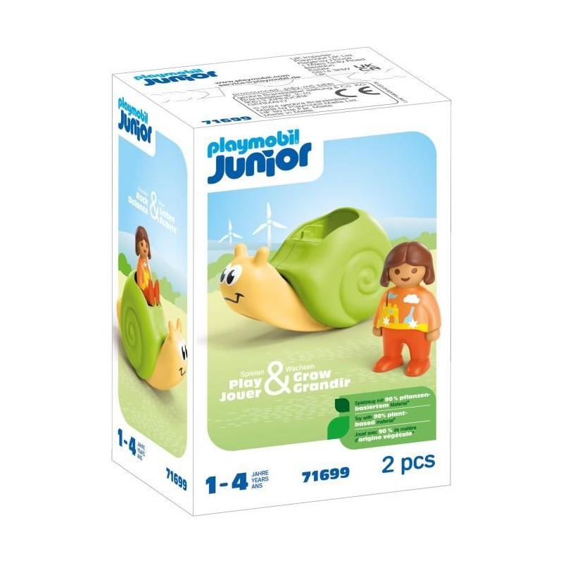 PLAYMOBIL Junior 71699 Enfant avec escargot a bascule, Des 12 mois PLAYMOBIL Junior 71699 Enfant avec escargot a bascule, Des 12 mois